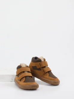 Froddo – Klettverschlussboot aus Veloursleder cognac