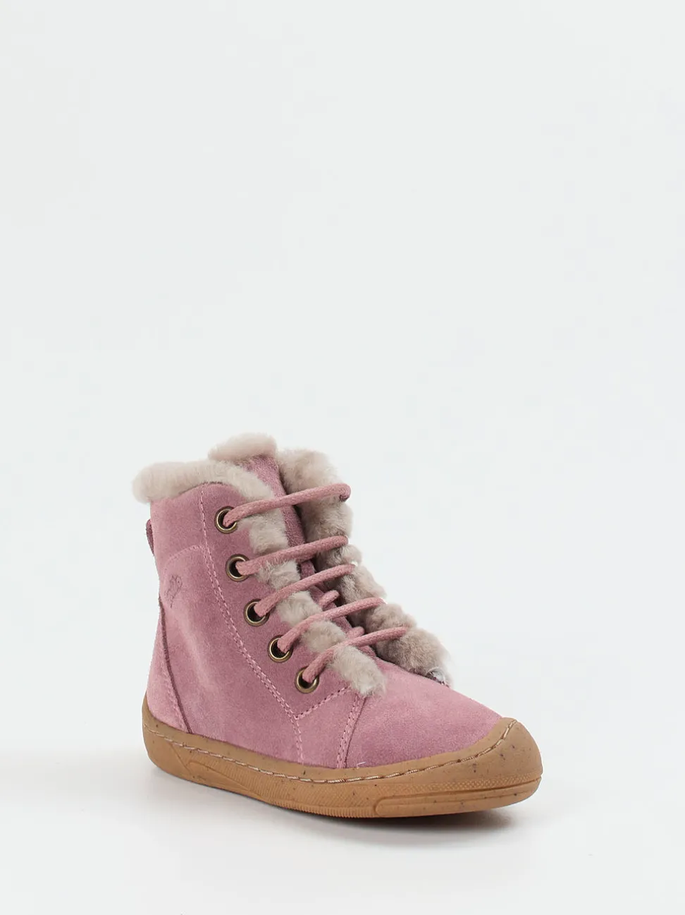 Froddo – Lauflernboots aus Veloursleder Altrosa