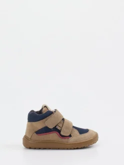 Froddo – Mid-Cut Sneaker aus Veloursleder sandbeige