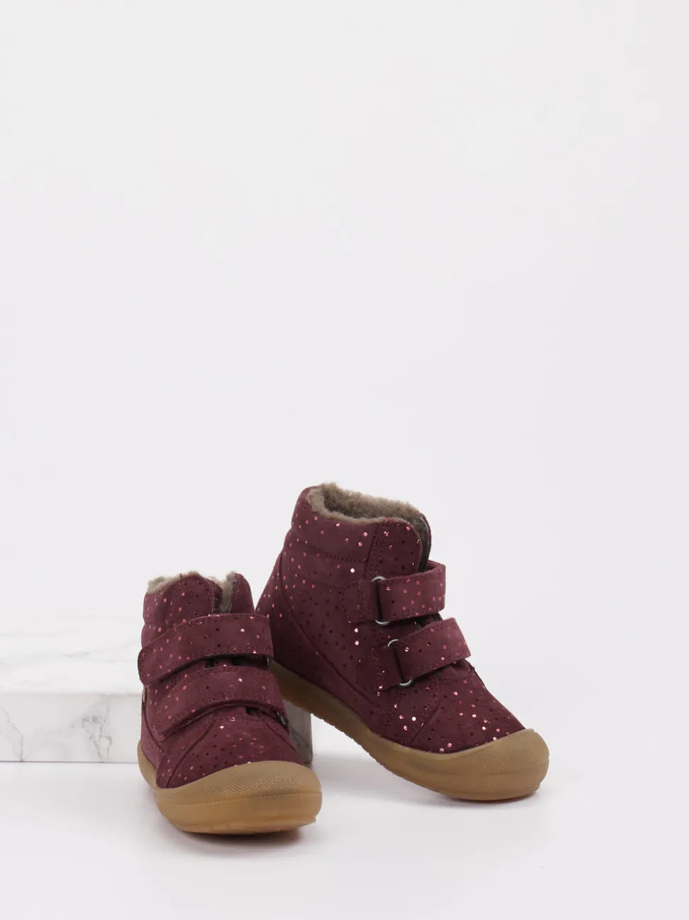 Froddo – Winter-Boots aus Nubukleder bordeauxrot