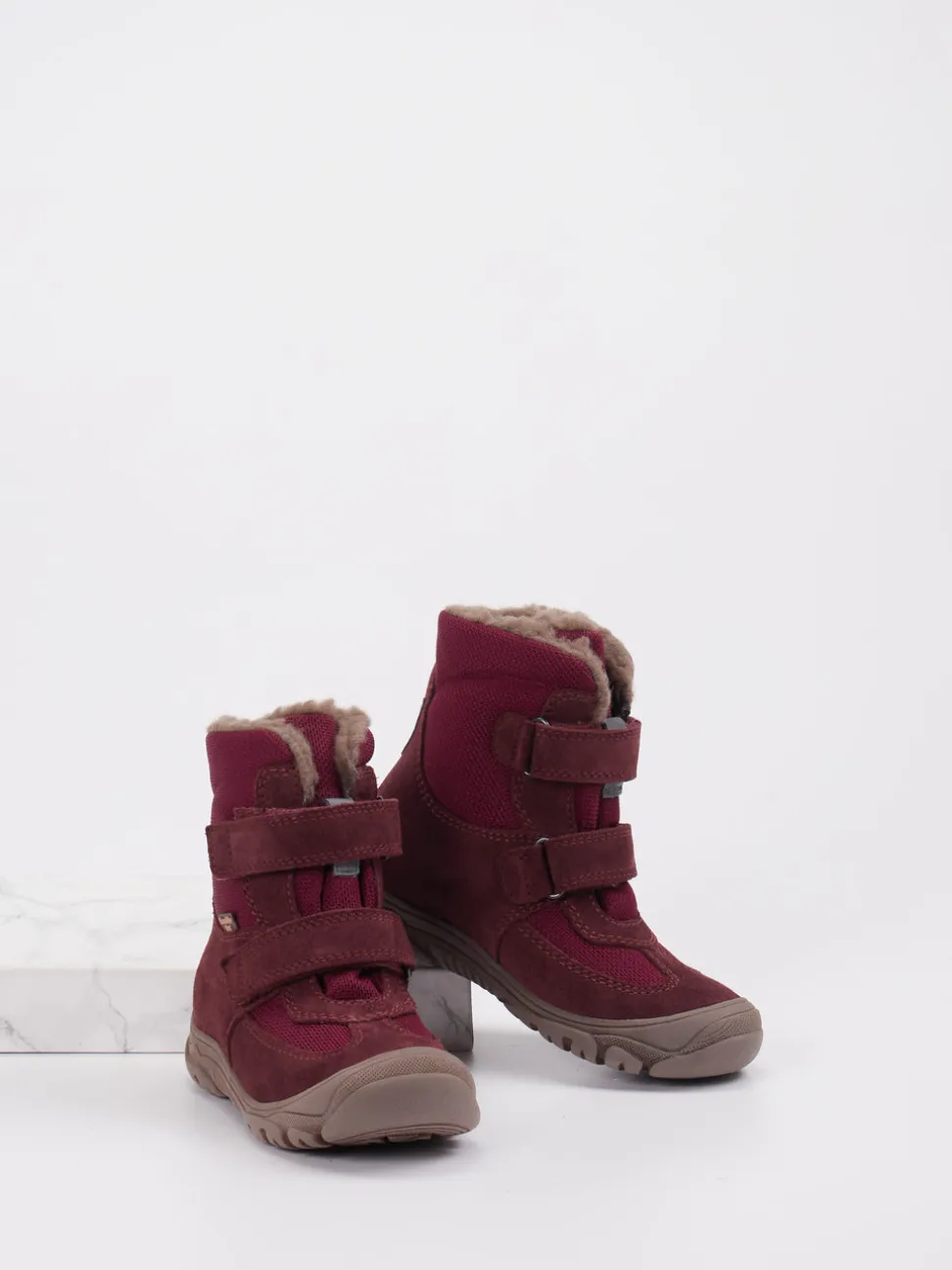Froddo – Winterstiefel aus Veloursleder bordeauxrot