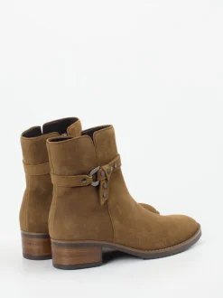 Gabor – Ankle Boots aus Veloursleder cognacbraun