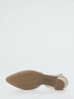 Gabor – Ankle-Strap-Pumps aus Veloursleder sandbeige