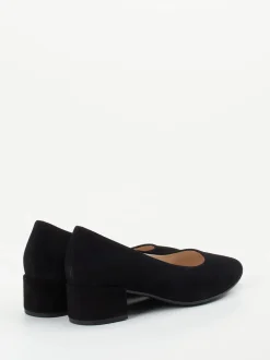 Gabor – Blockabsatz-Pumps aus Veloursleder schwarz