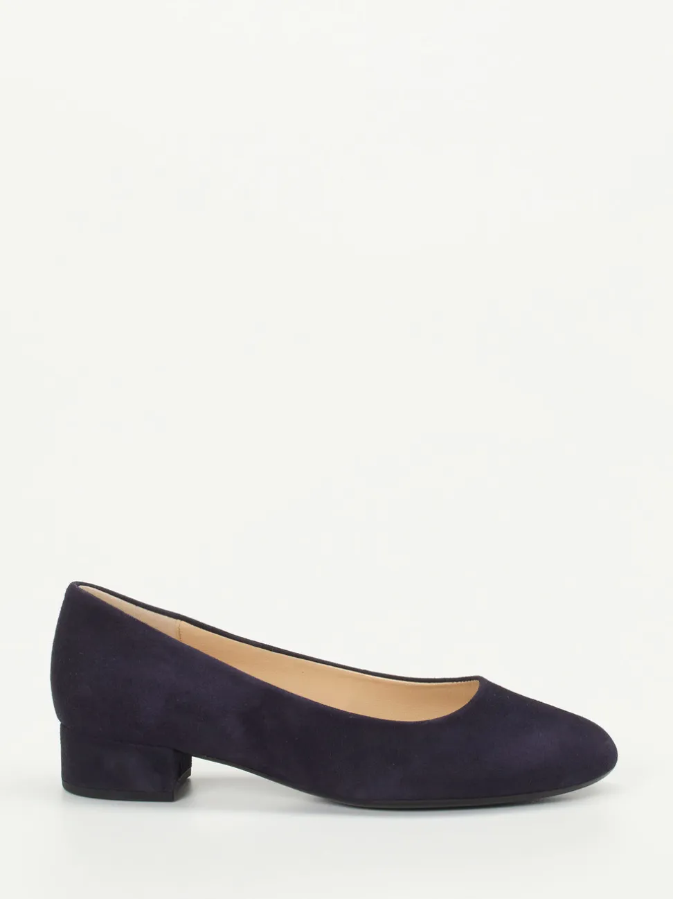 Gabor – Blockabsatz-Pumps aus Veloursleder Dunkelblau