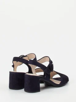 Gabor – Blockabsatz-Sandalen aus Veloursleder Blau