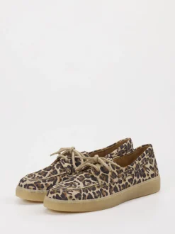 Gabor – Bootsschuh aus Veloursleder mit Leoprint
