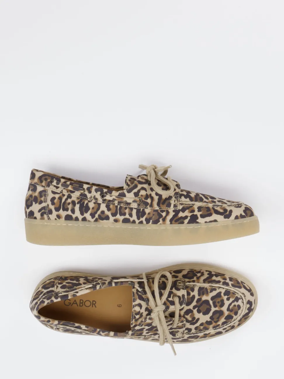 Gabor – Bootsschuh aus Veloursleder mit Leoprint