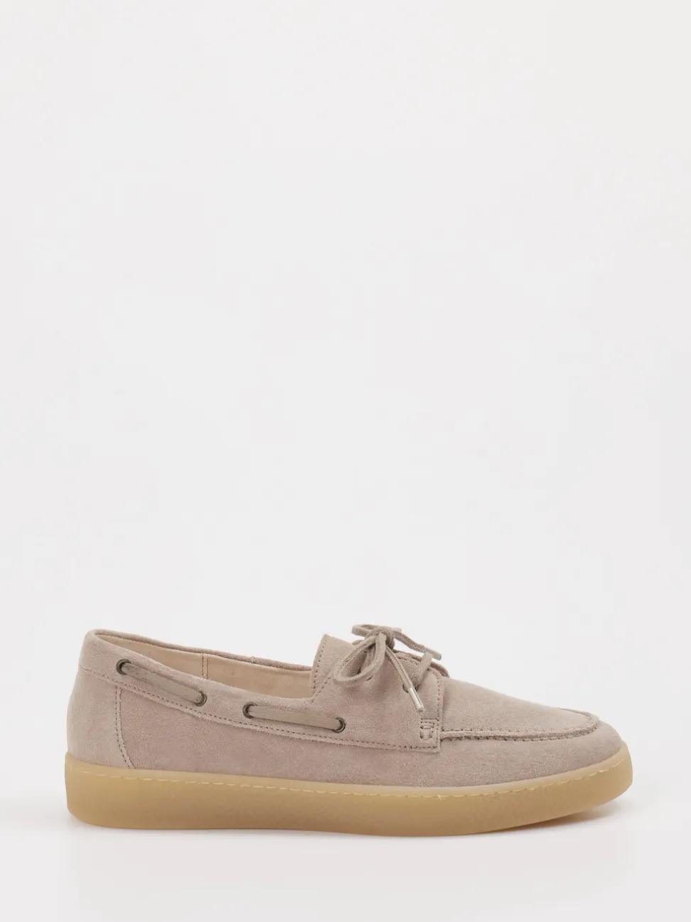 Gabor – Bootsschuh aus Veloursleder beigegrau