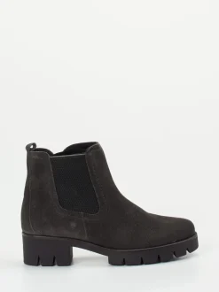 Gabor – Chelsea Boots aus Veloursleder Anthrazit