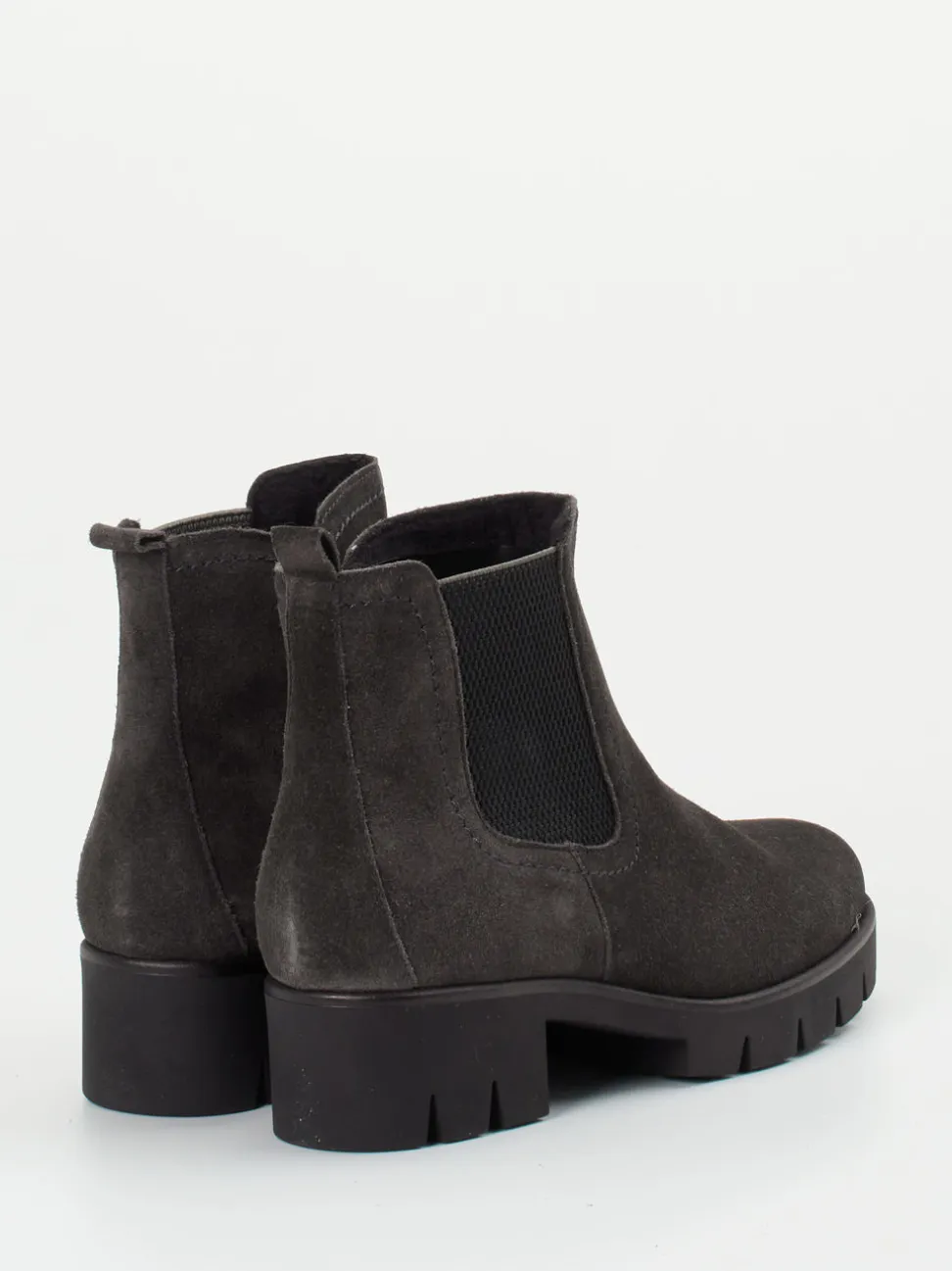 Gabor – Chelsea Boots aus Veloursleder Anthrazit