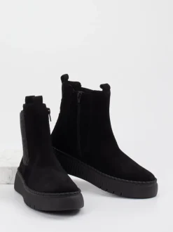 Gabor – Chelsea Boots aus Lammleder Schwarz