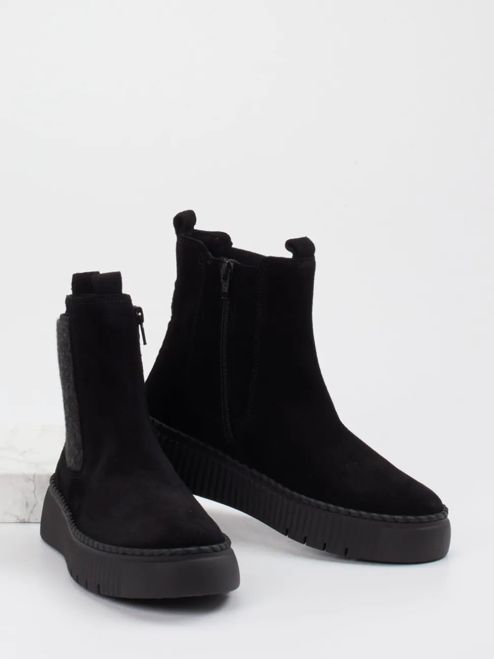 Gabor – Chelsea Boots aus Lammleder Schwarz