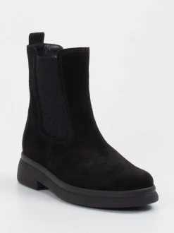 Gabor – Chelsea Boots aus Veloursleder schwarz