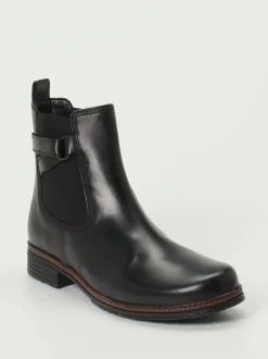 Gabor – Chelsea Boots aus Kalbleder schwarz glänzend