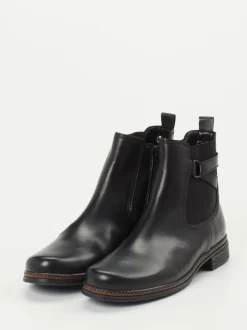 Gabor – Chelsea Boots aus Kalbleder schwarz glänzend