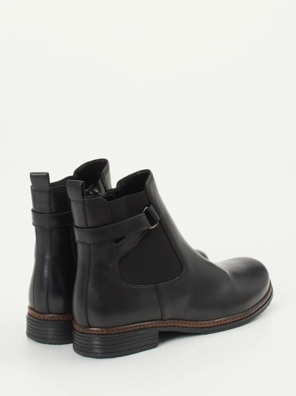 Gabor – Chelsea Boots aus Kalbleder schwarz glänzend