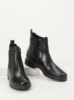 Gabor – Chelsea Boots aus Kalbleder schwarz glänzend