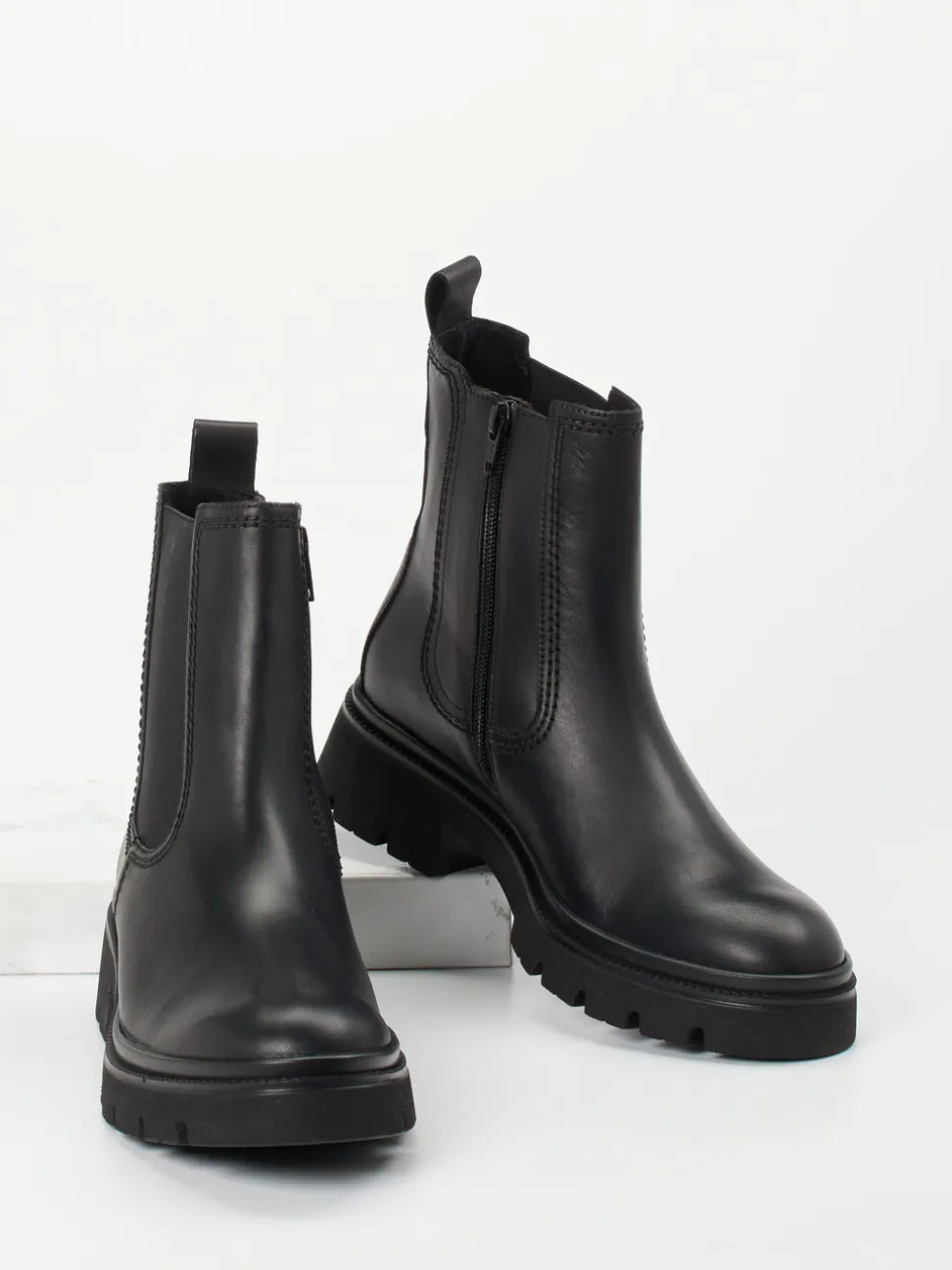 Gabor – Chelsea Boots aus Glattleder Schwarz