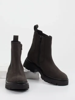 Gabor – Chelsea Boots aus Nubukleder Dunkelgrau