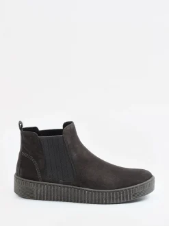 Gabor – Chelsea Boots aus Veloursleder anthrazit
