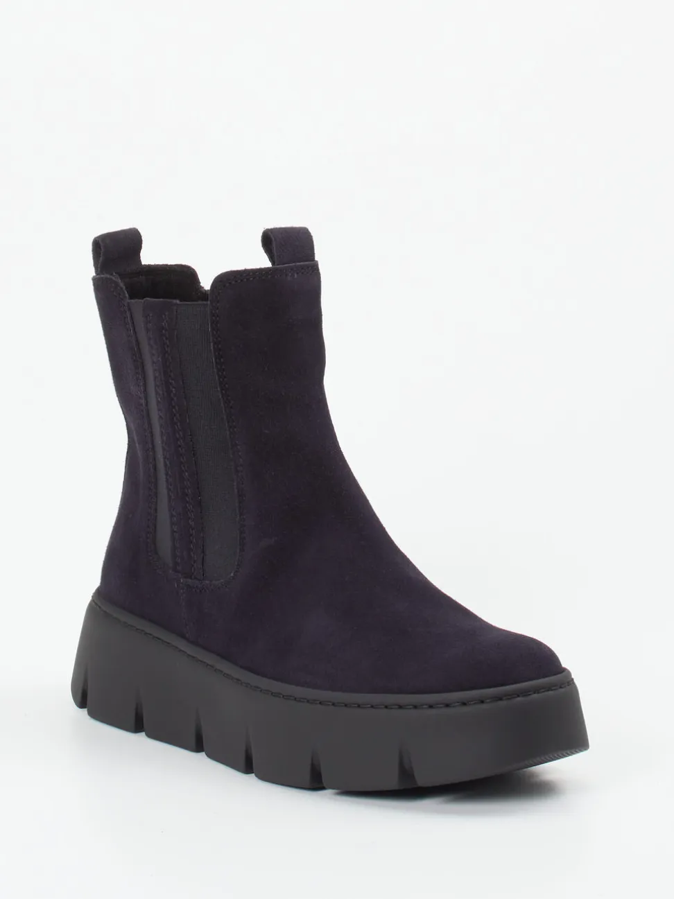 Gabor – Chelsea-Stiefeletten aus Veloursleder Dunkelviolett