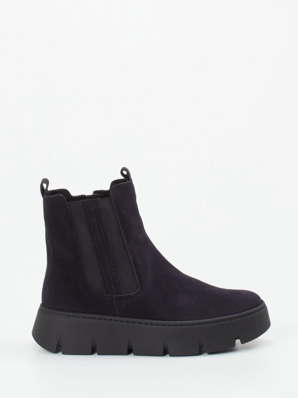 Gabor – Chelsea-Stiefeletten aus Veloursleder Dunkelviolett