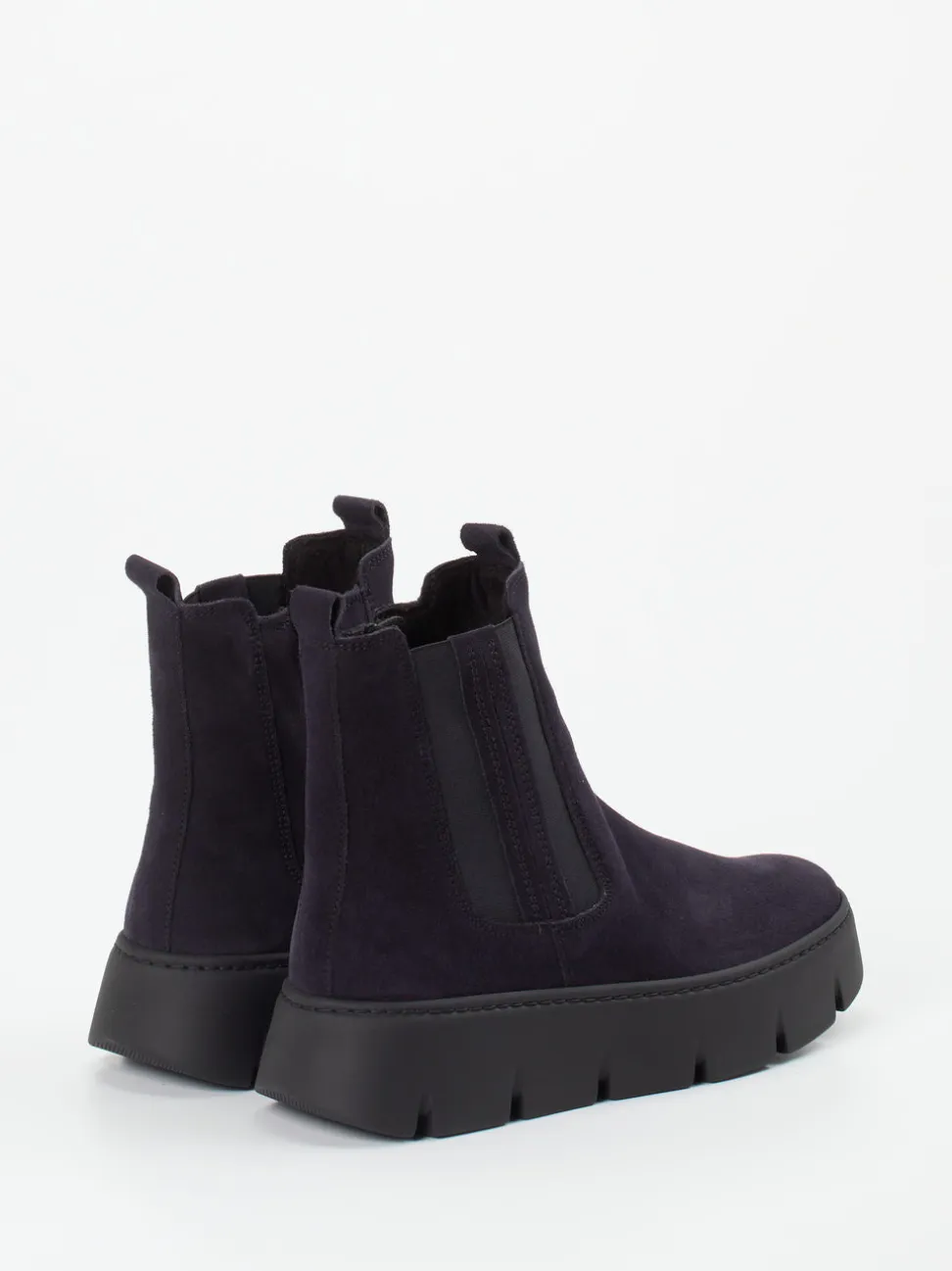 Gabor – Chelsea-Stiefeletten aus Veloursleder Dunkelviolett