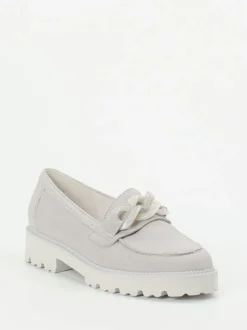 Gabor – Chunky Loafer aus Veloursleder hellgrau