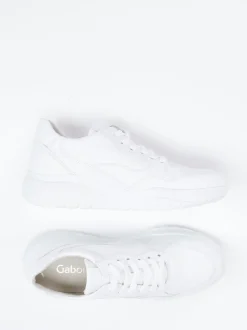 Gabor – Chunky Sneaker aus Kalbleder weiß
