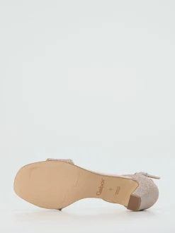 Gabor – High Heel Sandalette aus Metallicleder Roségold