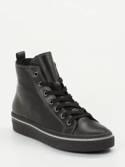Gabor – High-Top Sneaker aus Kalbleder schwarz
