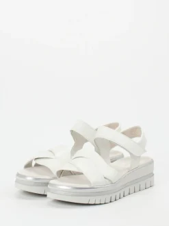Gabor – Keilsandalette aus Lammleder Offwhite