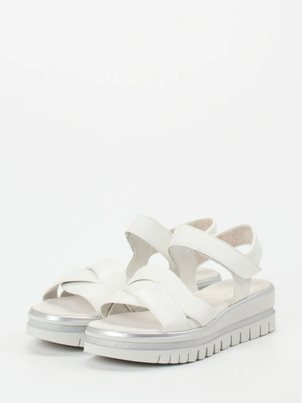 Gabor – Keilsandalette aus Lammleder Offwhite