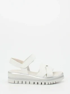Gabor – Keilsandalette aus Lammleder Offwhite