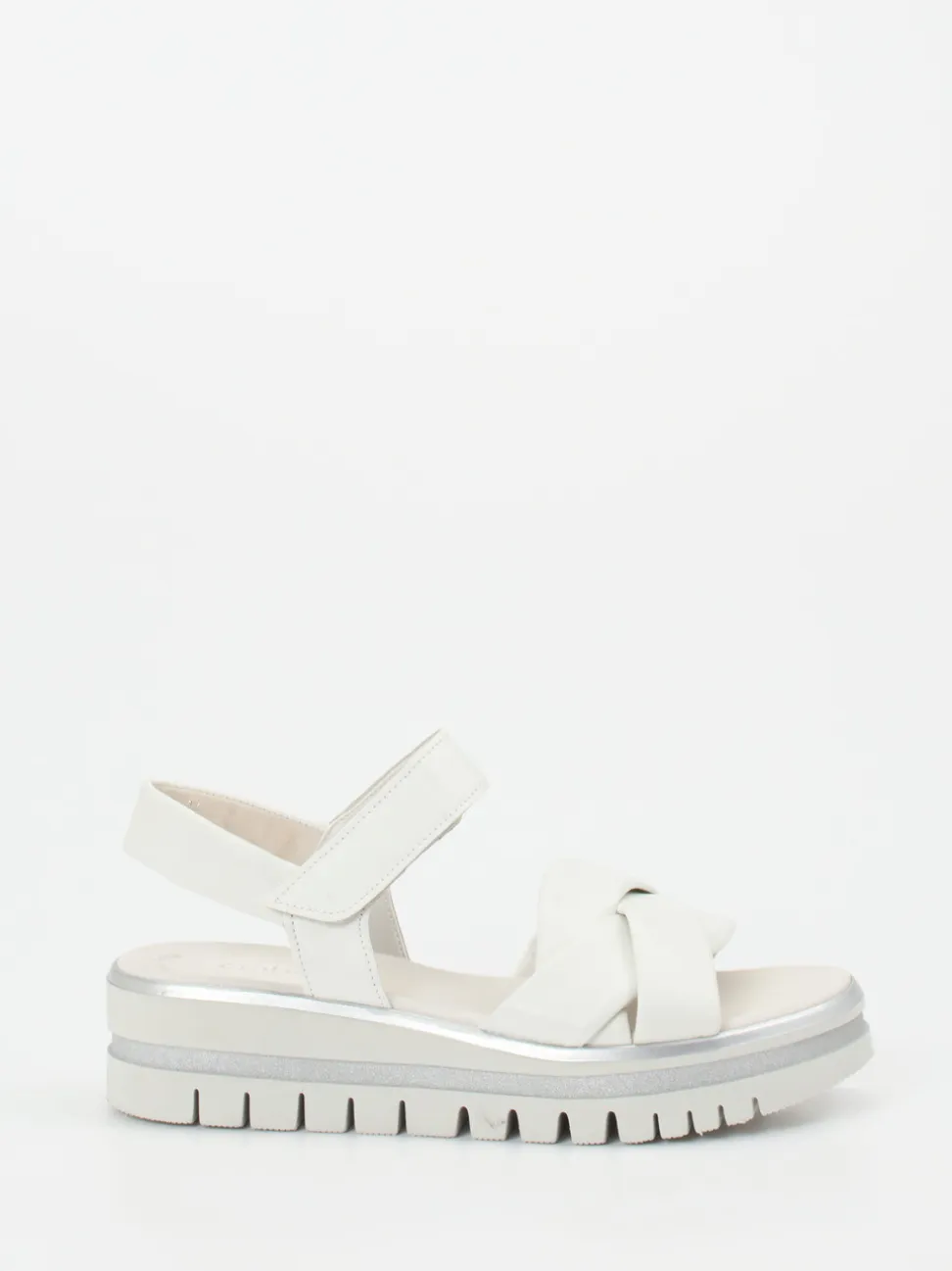 Gabor – Keilsandalette aus Lammleder Offwhite