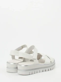 Gabor – Keilsandalette aus Lammleder Offwhite