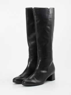 Gabor – Kniehohe Stiefel aus Leder Schwarz