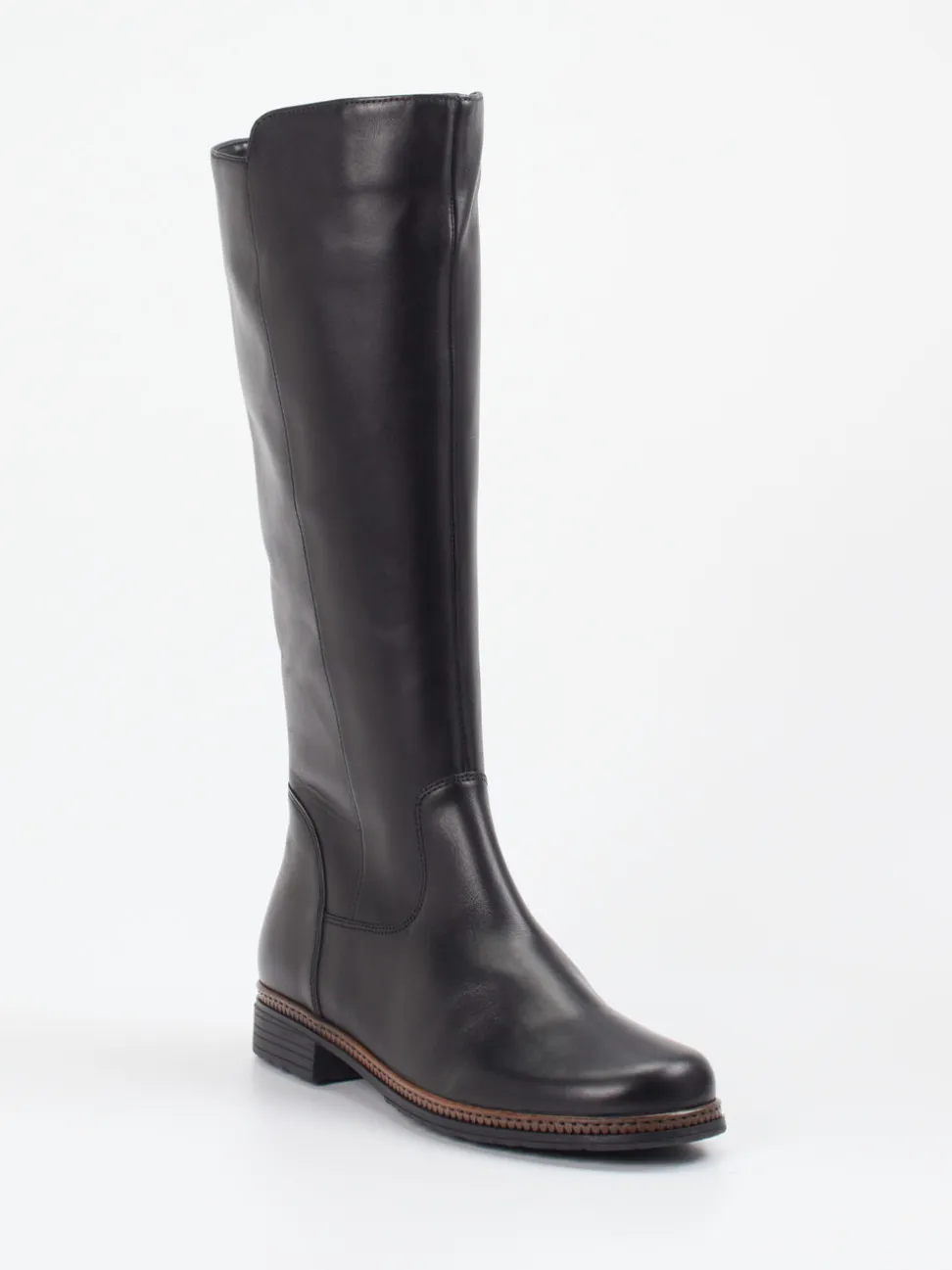 Gabor – Kniehohe Stiefel aus Kalbleder Schwarz