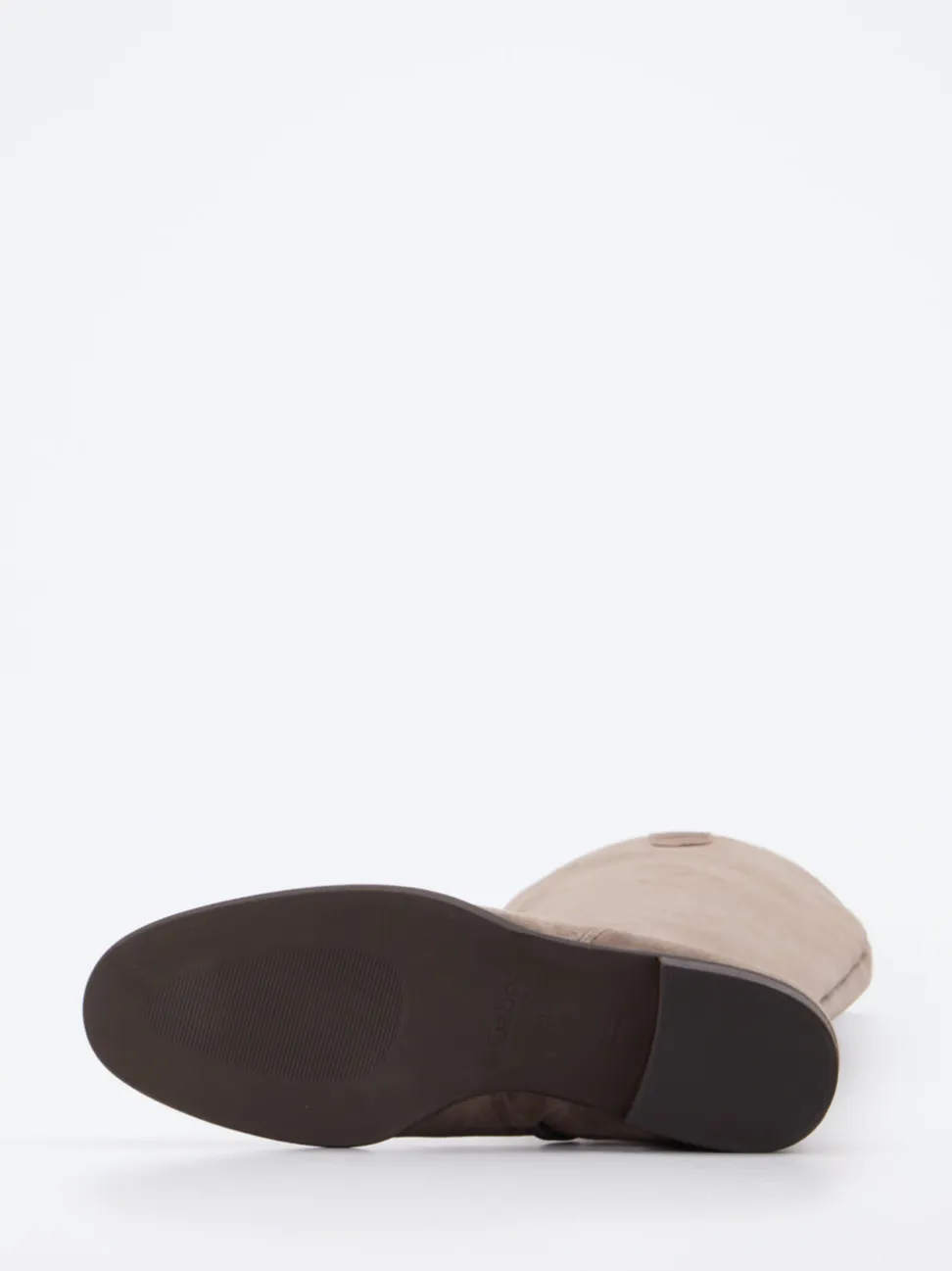 Gabor – Kniestiefel aus Veloursleder in Taupe