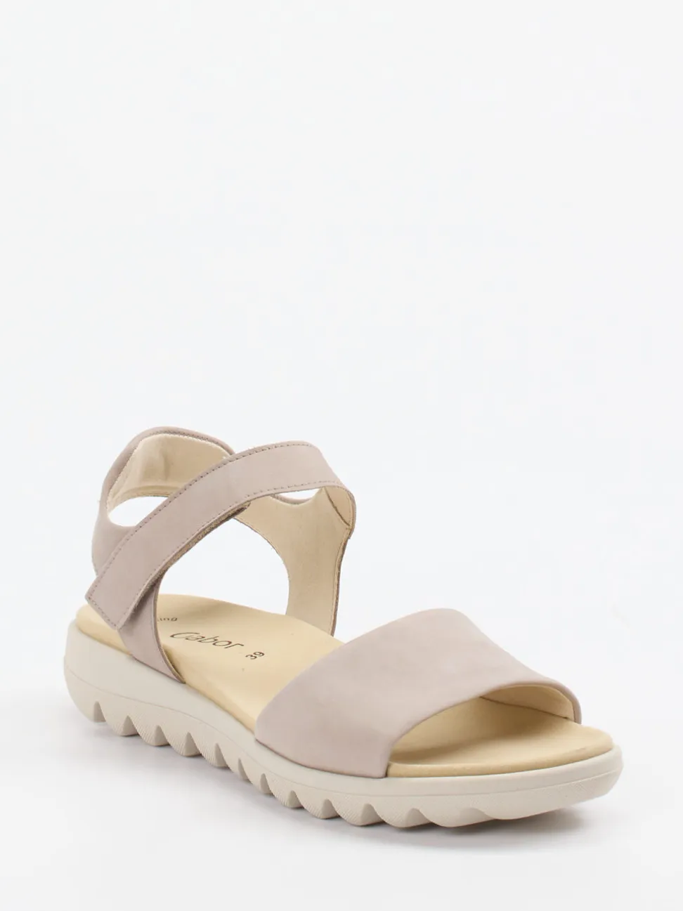 Gabor – Komfort-Sandale aus Nubukleder beige