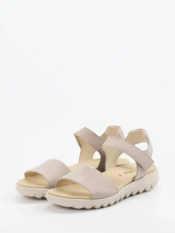 Gabor – Komfort-Sandale aus Nubukleder beige