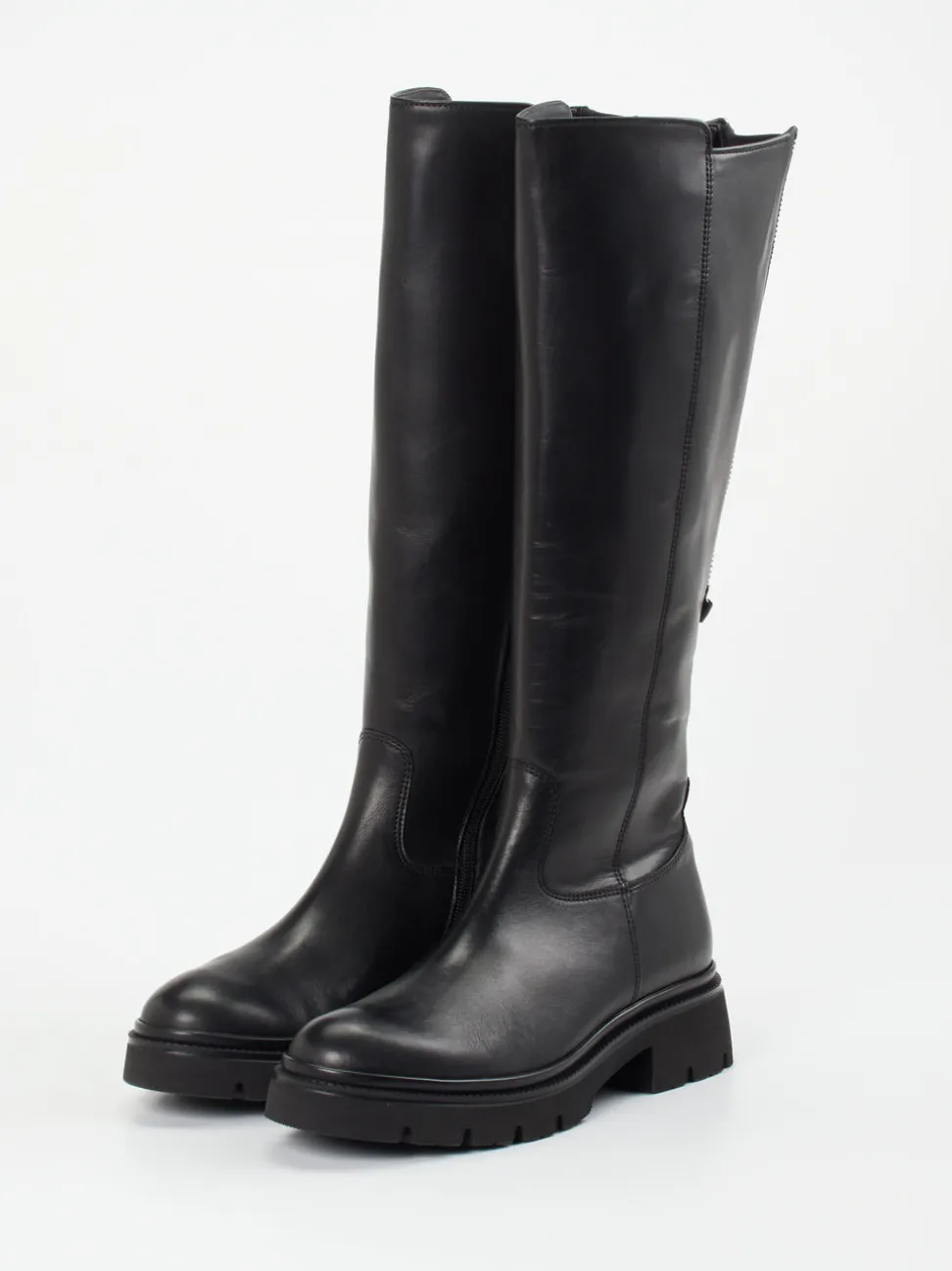 Gabor – Langschaftstiefel aus Glattleder Schwarz