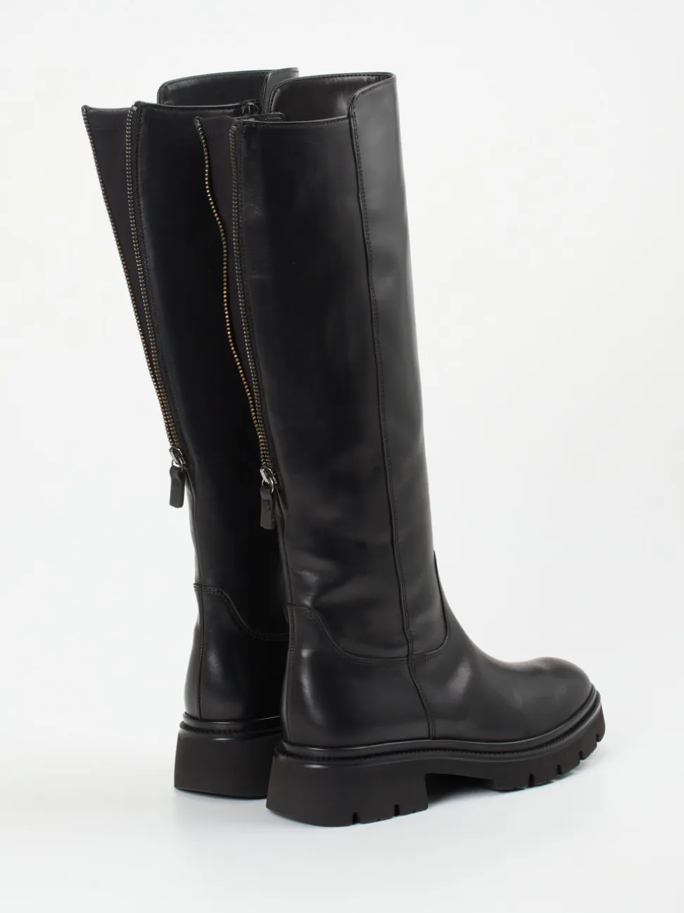 Gabor – Langschaftstiefel aus Glattleder Schwarz