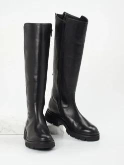 Gabor – Langschaftstiefel aus Glattleder Schwarz