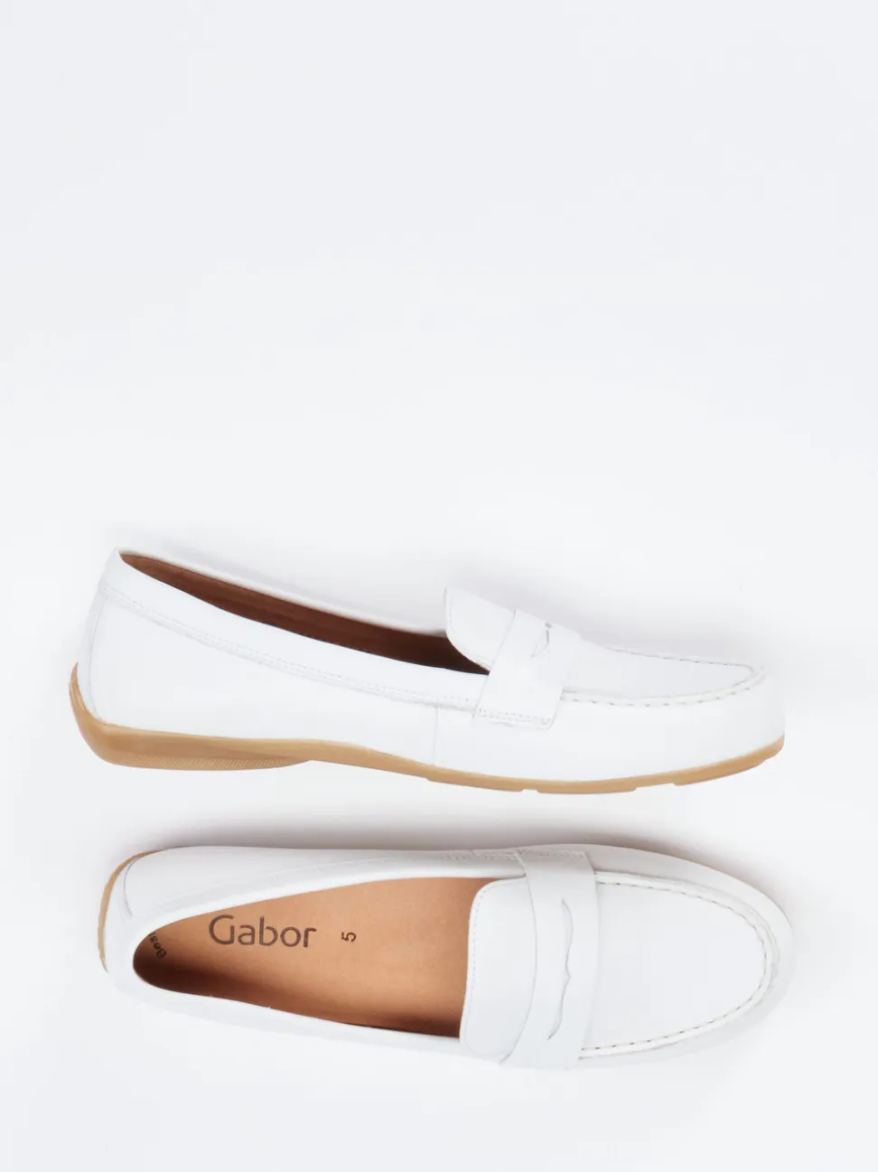 Gabor – Loafer aus Kalbleder in Weiß