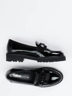 Gabor – Loafer aus Lackleder in Schwarz