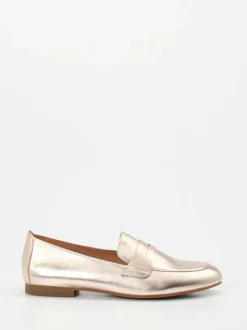 Gabor – Loafer aus Metallicleder in Roségold
