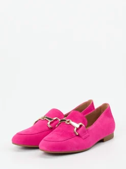 Gabor – Loafer aus Veloursleder in Pink