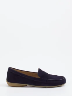 Gabor – Loafer aus Veloursleder in Dunkelblau
